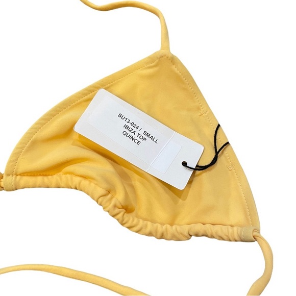 Rachel Pally Ibiza Slide Triangle Yellow Bikini Top - Picture 6 of 11